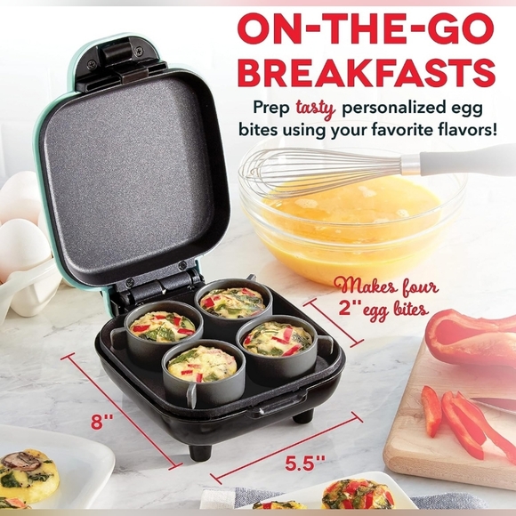 DASH Deluxe Egg Bite Maker with Silicone Molds - Picture 6 of 7